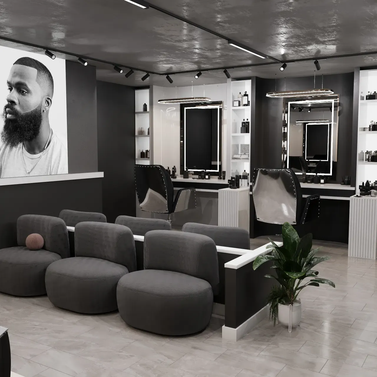 Salon & Barber render