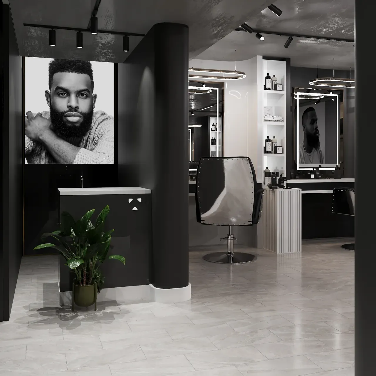 Salon & Barber render
