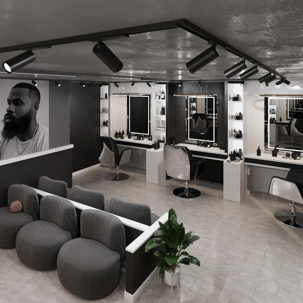 Salon & Barber render